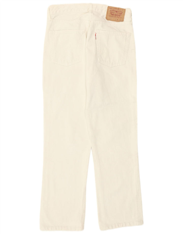 Jeans dritti da donna Levi's W31 L27 in cotone bianco sporco