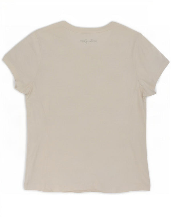 T-shirt Champion da donna Heritage Classics UK 14 grande cotone bianco