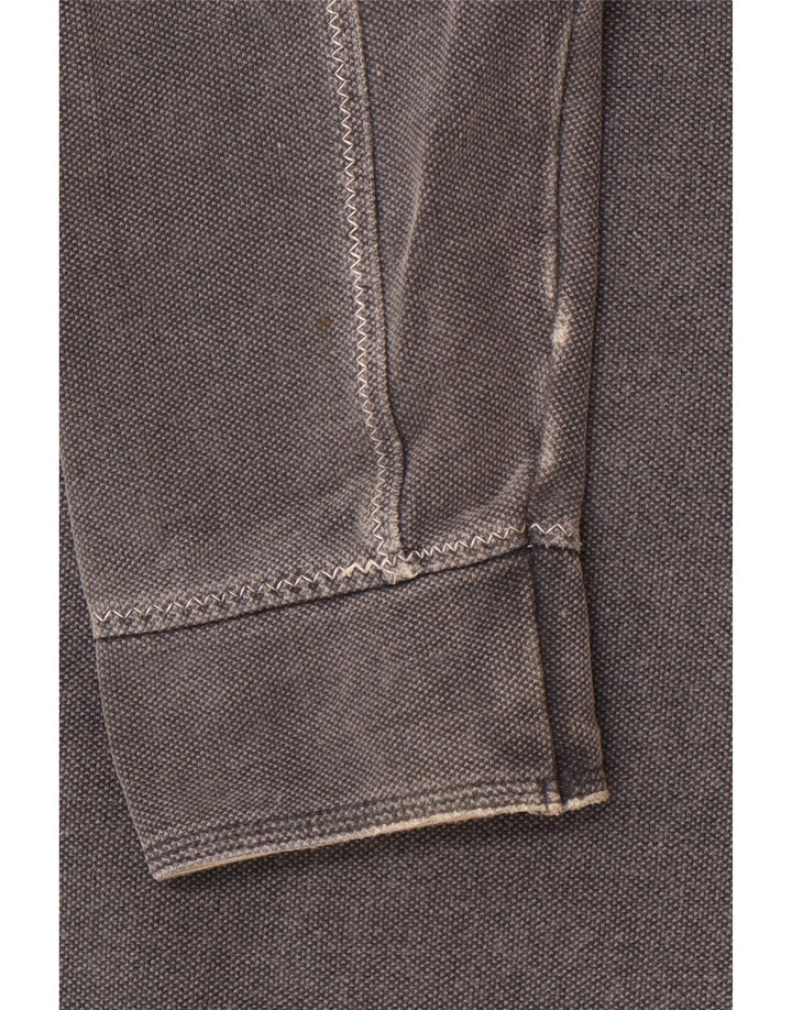 FAT FACE Mens Zip Neck Sweatshirt Jumper Medium Grey Cotton