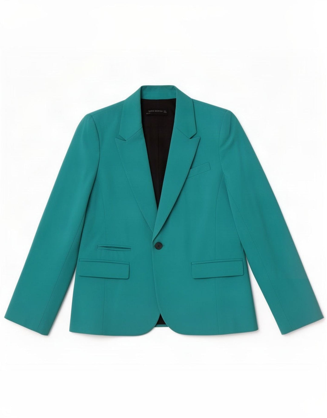 Giacca blazer a 1 bottone da donna Zara UK 14 grande turchese