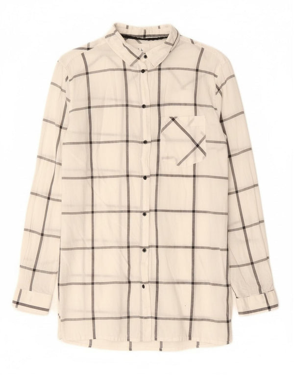 Camicia da donna Brugi UK 14 cotone medio a quadri bianchi