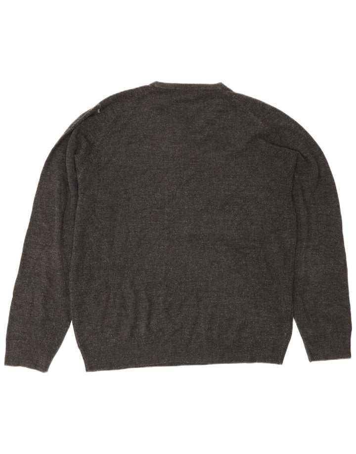 Maglione maglione girocollo da uomo Marks & Spencer grigio medio in acrilico