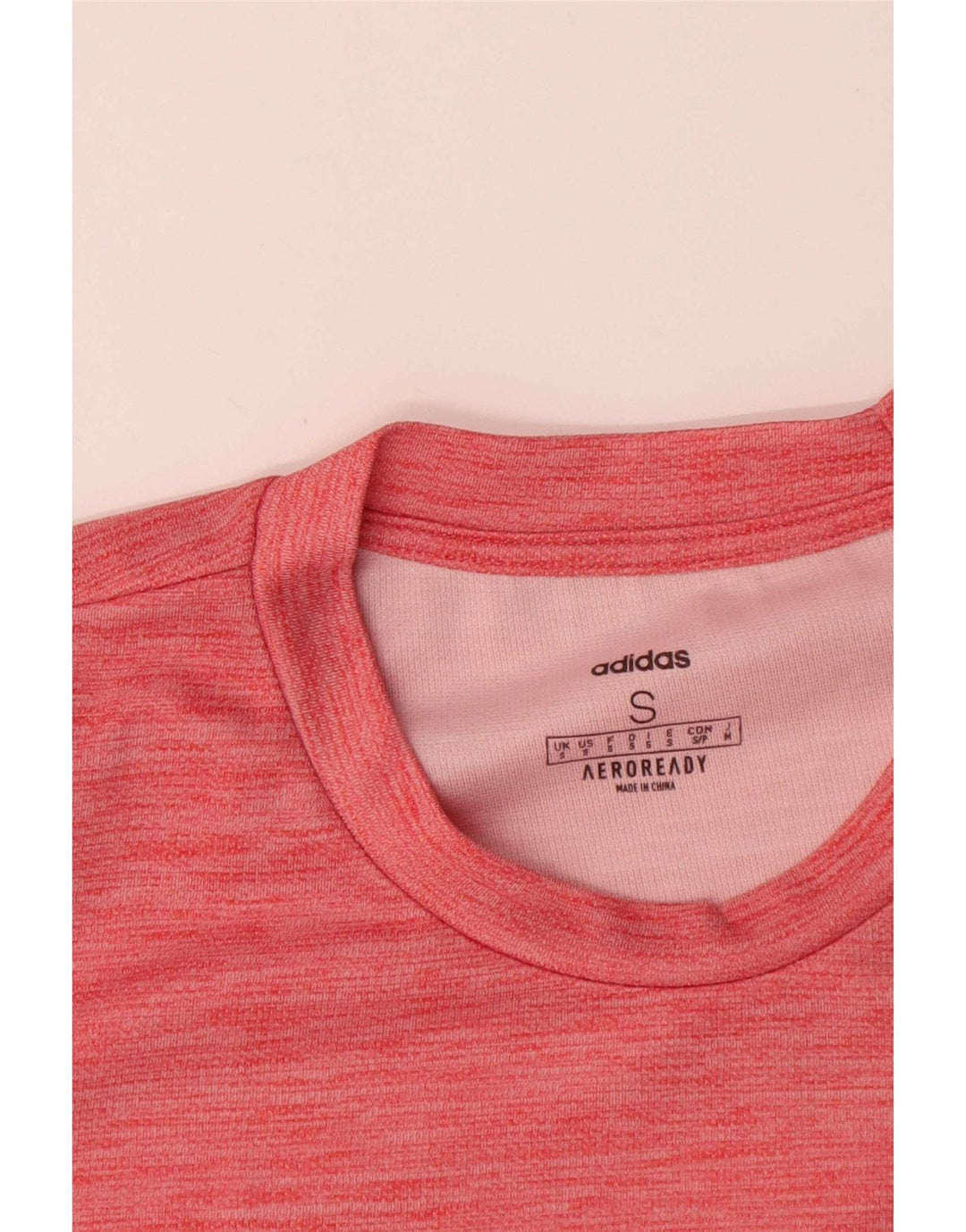 Maglietta Adidas Aeroready da uomo, piccola, in poliestere chiazzato rosa