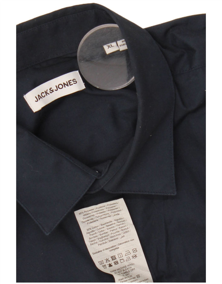 JACK & JONES Camicia da uomo XL Blu navy in poliestere