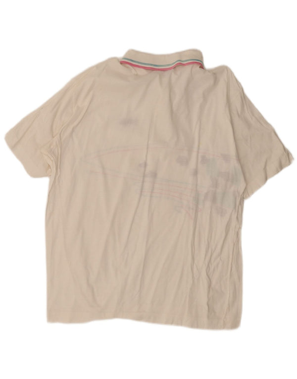 Polo grafica da uomo Fila IT 54 XL a righe bianche