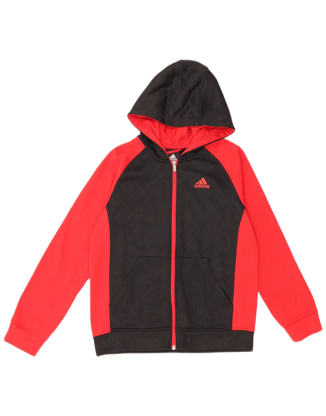Maglione con cappuccio e zip ADIDAS Climawarm da bambino 14-15 anni, grande, nero