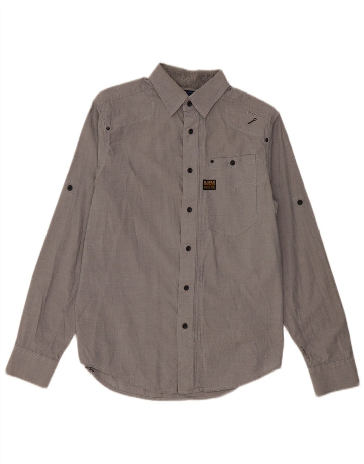 Camicia da uomo G-Star in cotone grigio medio