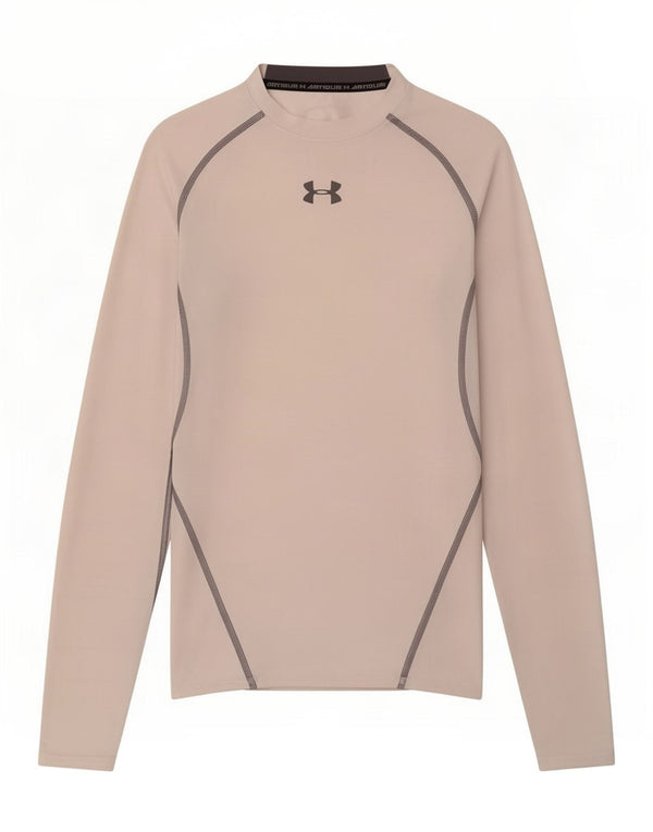 Under Armour Maglia da uomo a manica lunga piccola sportiva bianca