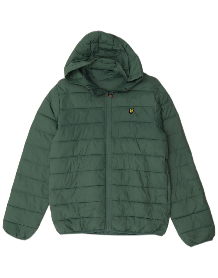 Giacca imbottita con cappuccio Lyle & Scott da bambino 15-16 anni in poliammide verde