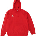 Felpa con cappuccio da uomo Adidas Large rossa in cotone