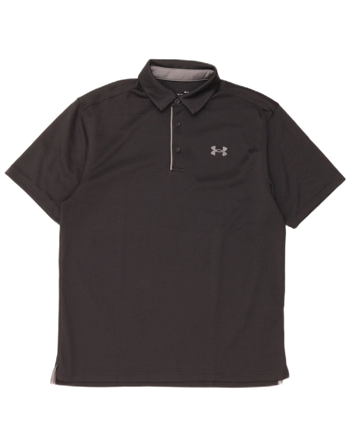Polo da uomo Under Armour in poliestere nero medio