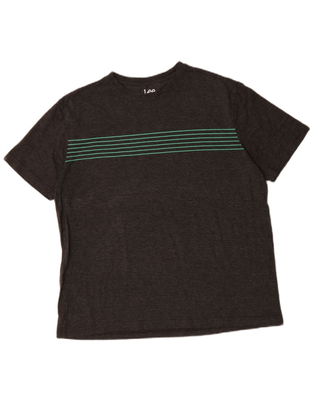 LEE Mens T-Shirt Top Large Grey Cotton