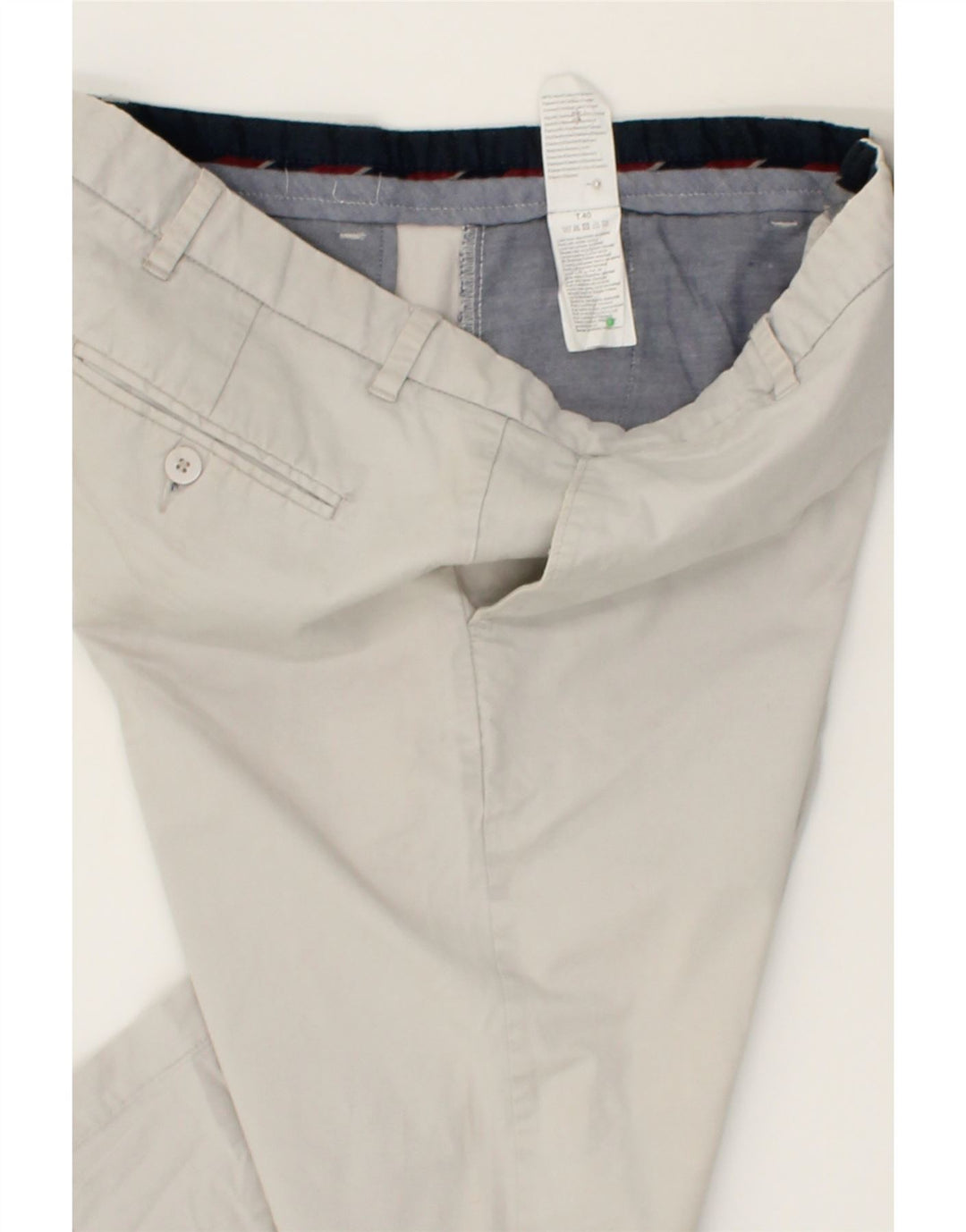 JULES Womens Straight Chino Trousers W34  L32 Grey Cotton Vintage Jules and Second-Hand Jules from Messina Hembry 