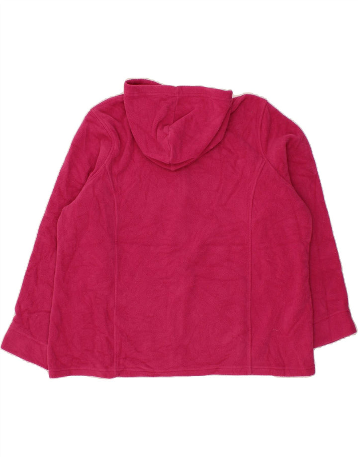 L.L.BEAN Womens Hooded Fleece Jacket UK 20 2XL Pink Polyester Vintage L.L.Bean and Second-Hand L.L.Bean from Messina Hembry 