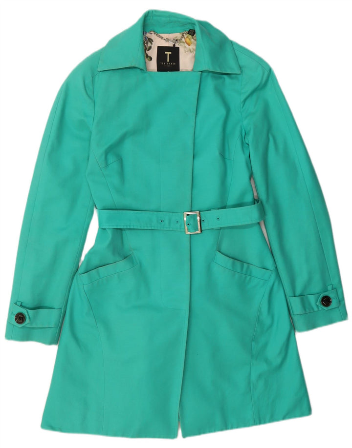 Trench da donna Ted Baker taglia 2 piccolo in cotone verde