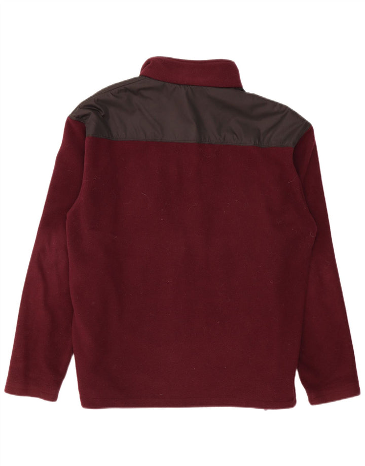 Giacca in pile da uomo REEBOK UK 42 XL Poliestere color block bordeaux