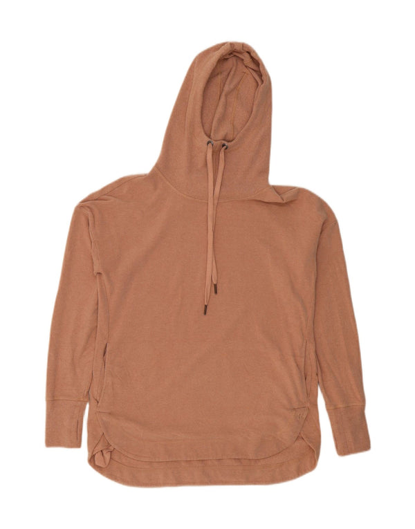Sweaty Betty Womens Oversized Hoodie Jumper UK 10 Small Brown Cotton