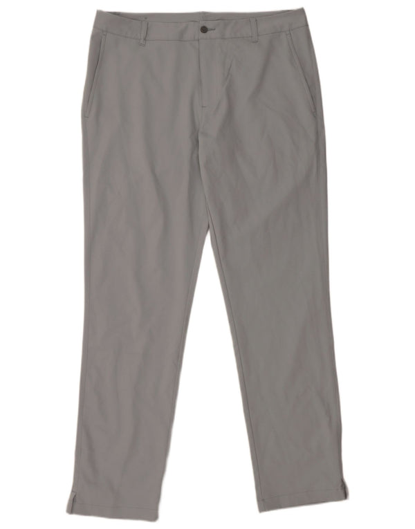 Pantaloni chino slim da uomo Puma W34 L32 poliestere grigio