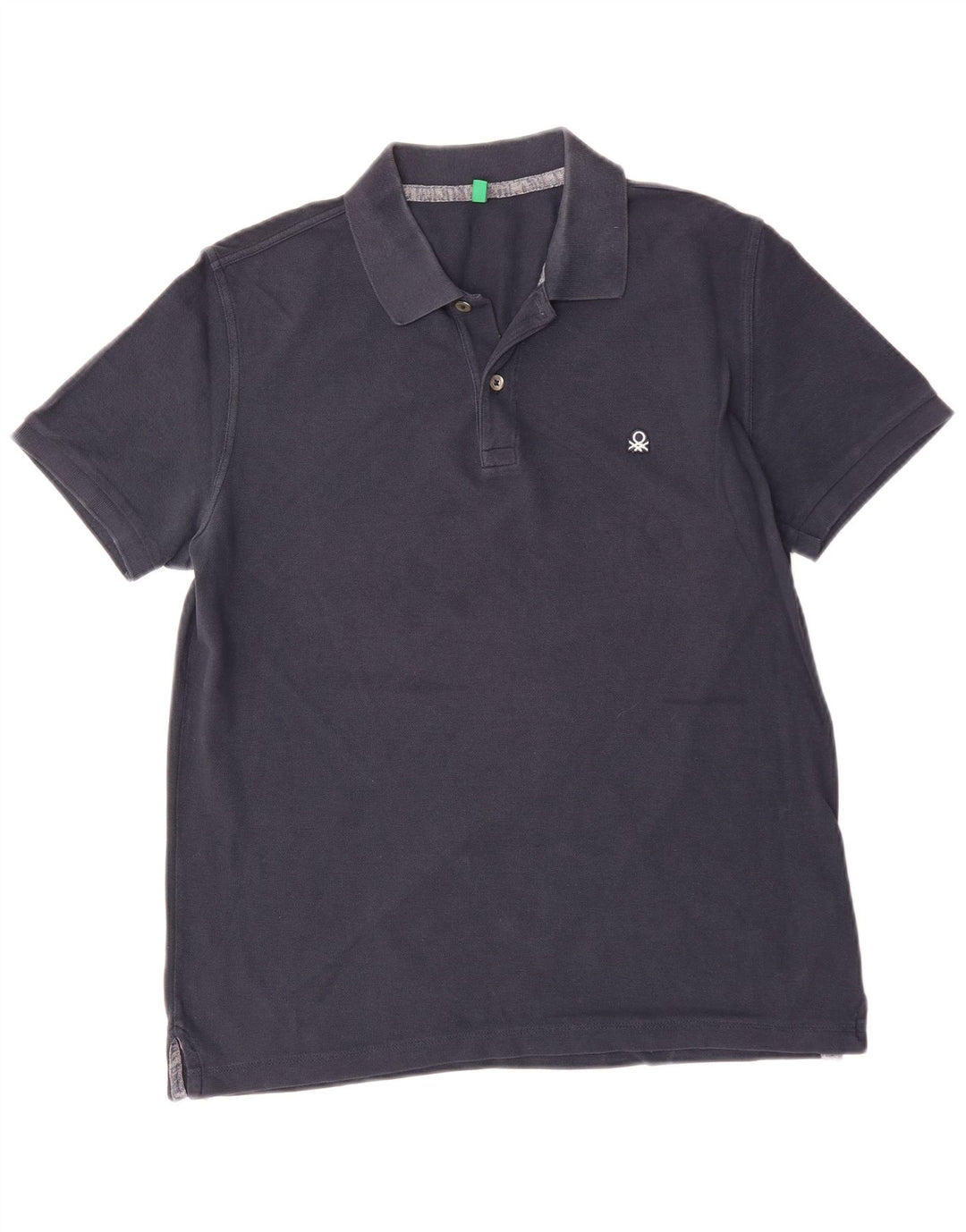 Polo Uomo BENETTON Large in Cotone Blu Navy