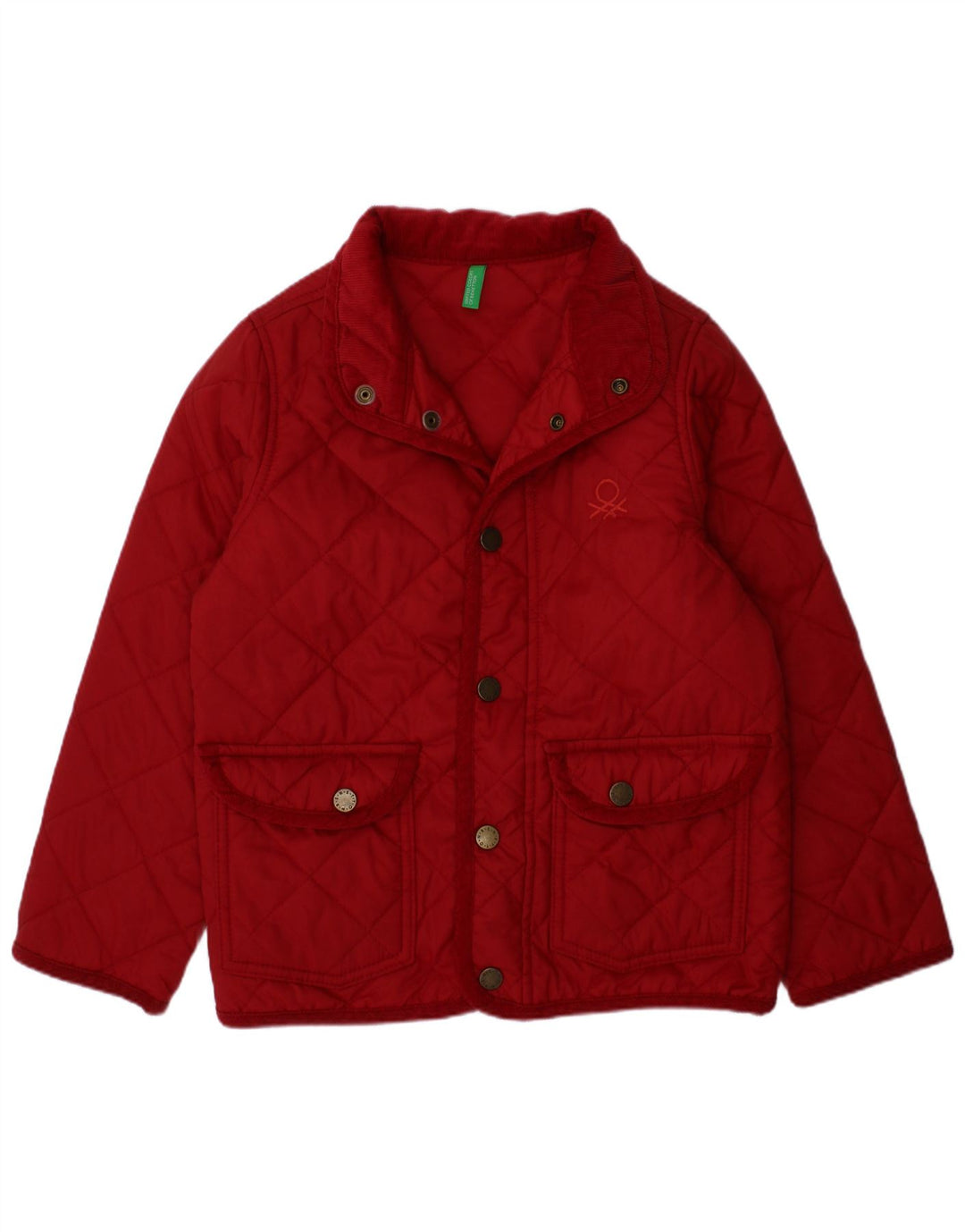 Giubbotto Trapuntato Bambina Benetton 4-5 Anni XS Rosso Poliammide