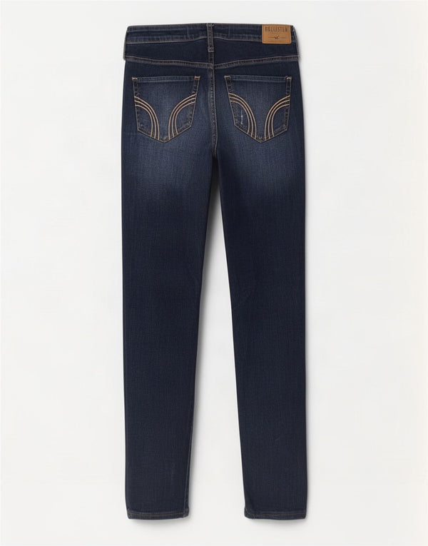 Jeans Hollister Slim Distressed da Donna US 7 Medi W28 L26 Blu Navy