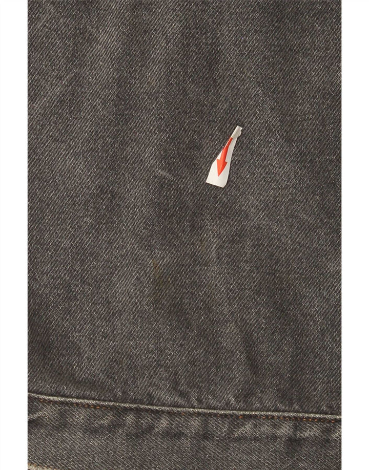 Giacca di jeans vintage da uomo UK 40 grande cotone grigio