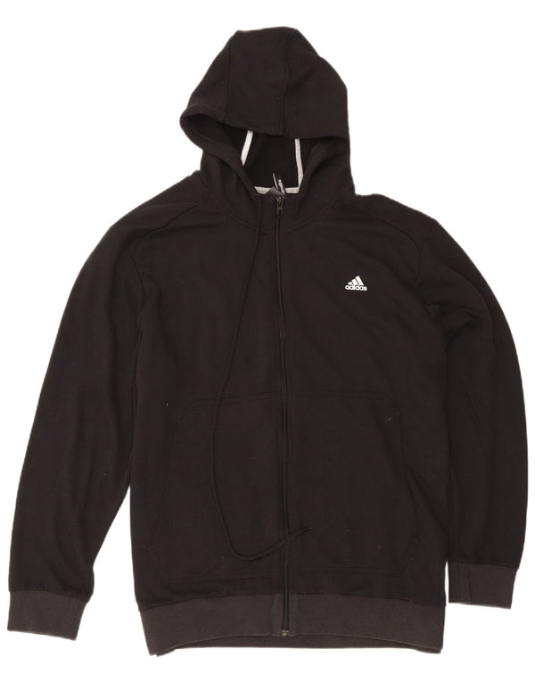 Maglione con cappuccio e zip Adidas Climalite da uomo 2XL poliestere nero