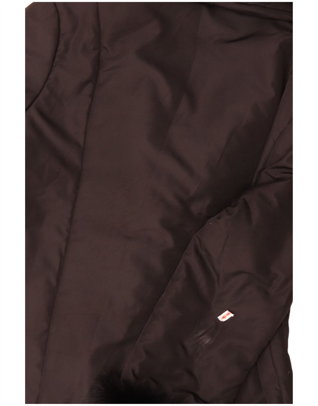 Luisa Spagnoli Giacca imbottita oversize da donna UK 10 Small Marrone Poliestere