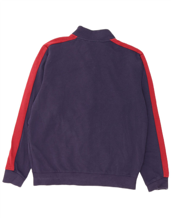 Giacca da tuta da uomo Puma in cotone color block medio blu navy