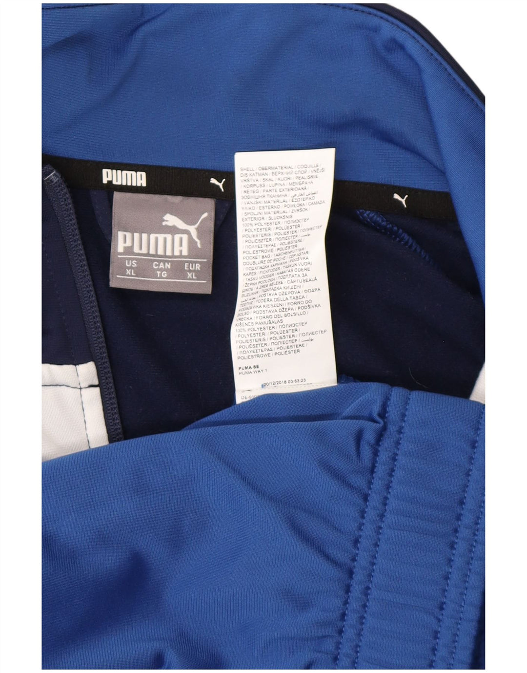 Giacca da tuta da uomo PUMA XL Blu in poliestere color block