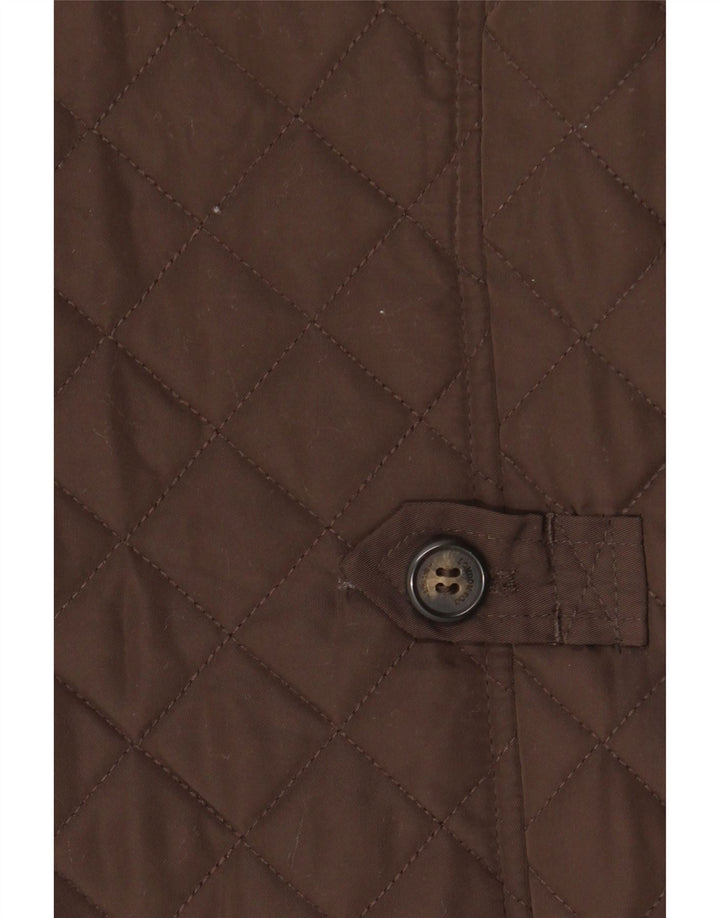 Giacca trapuntata da uomo London Fog UK 40 grande poliestere marrone