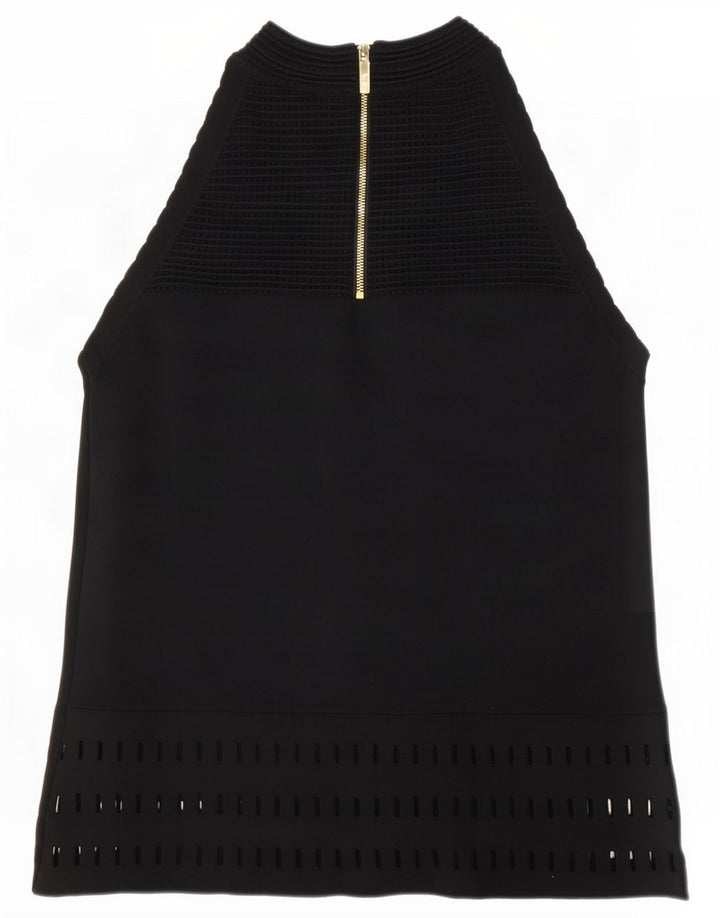 Camicetta da donna Ted Baker taglia 2 piccola nera in viscosa
