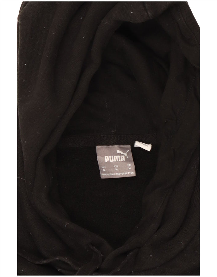 Felpa con cappuccio grafica PUMA da uomo, cotone nero medio
