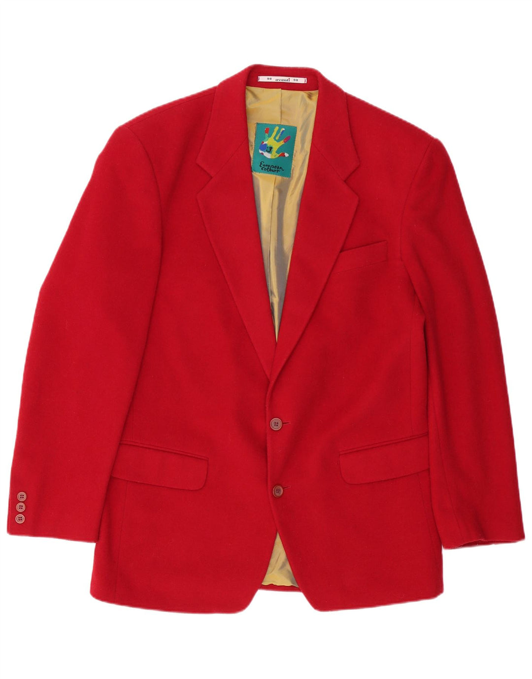 Giacca blazer a 2 bottoni da uomo Avanti UK 38 lana rossa media