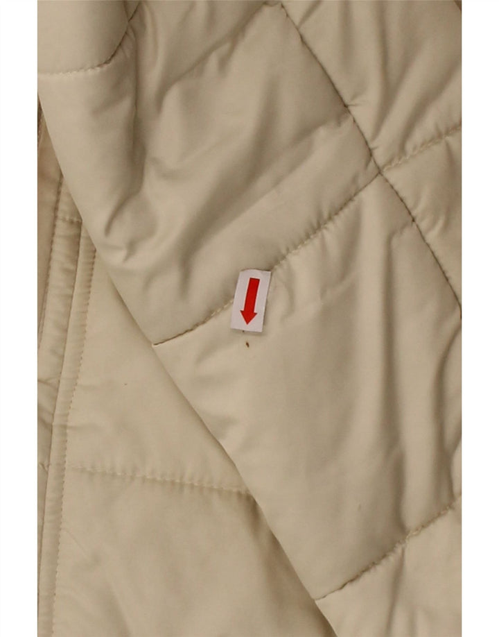 HOBBS Womens Padded Jacket UK 8 Small Off White Polyester