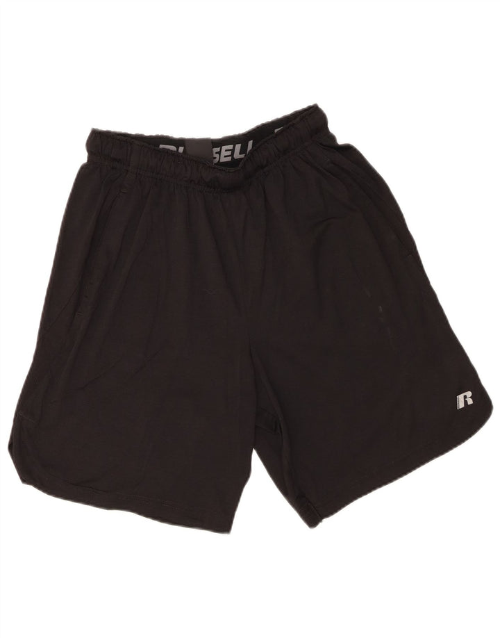 Pantaloncini sportivi da uomo Russell Athletic piccoli in poliestere nero