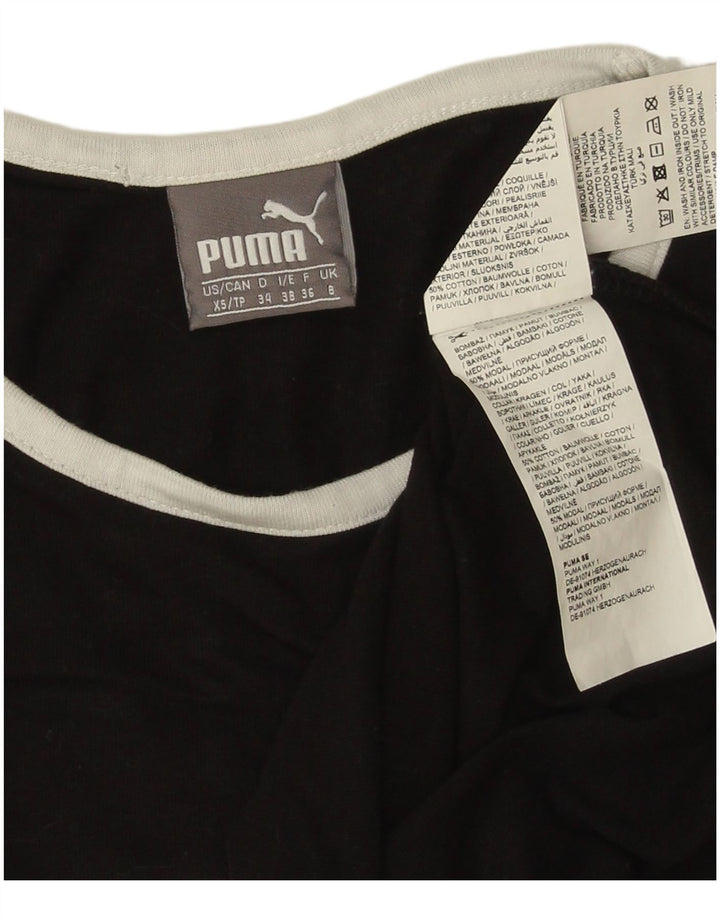 T-shirt grafica da donna Puma UK 8 Small Black Modal