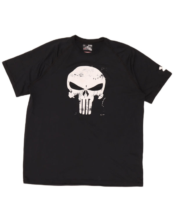 T-shirt grafica da uomo Under Armour Heat Gear Top XL poliestere nero