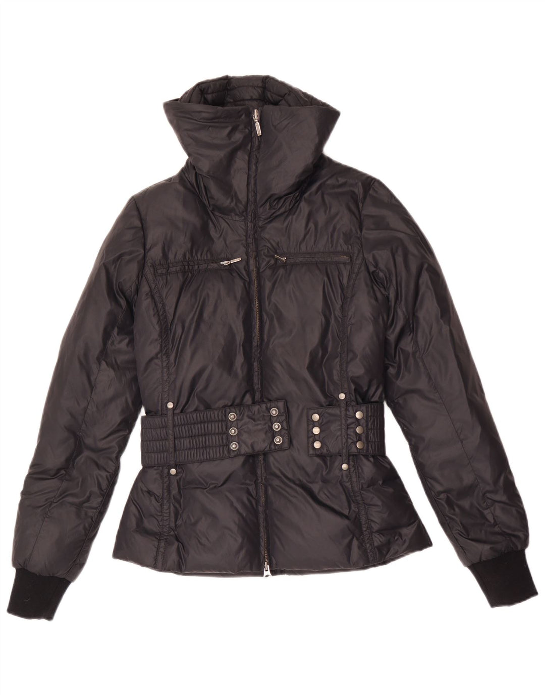 Piumino Donna Sisley IT 40 Small Nero Poliammide