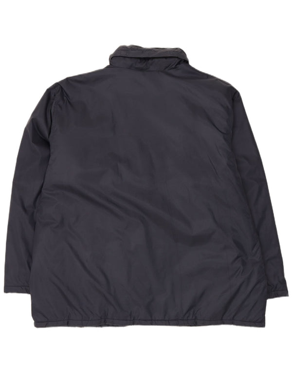 Giacca a vento con cappuccio da uomo America UK 42 XL blu navy in poliammide