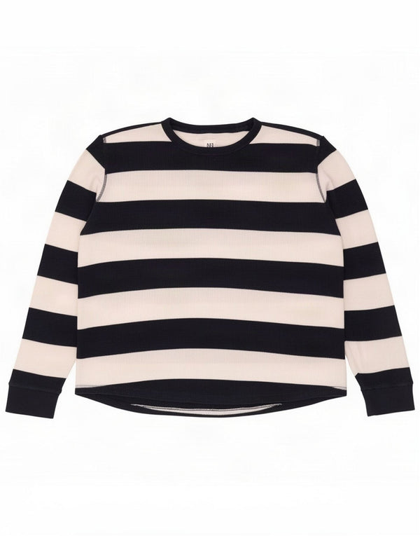 Gap Top da uomo manica lunga grande cotone a righe blu navy