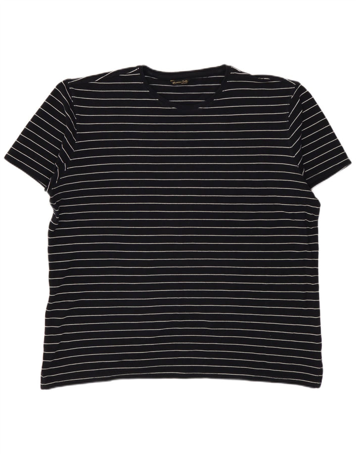 MASSIMO DUTTI T-shirt da uomo Top XL a righe nere