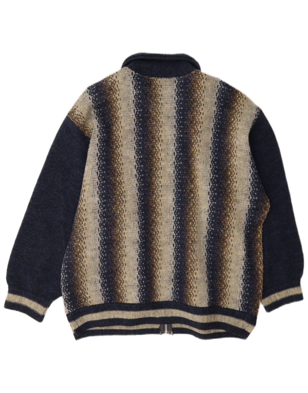 Giacca trapuntata da uomo ONE WAY UK 40 Large in lana blu navy
