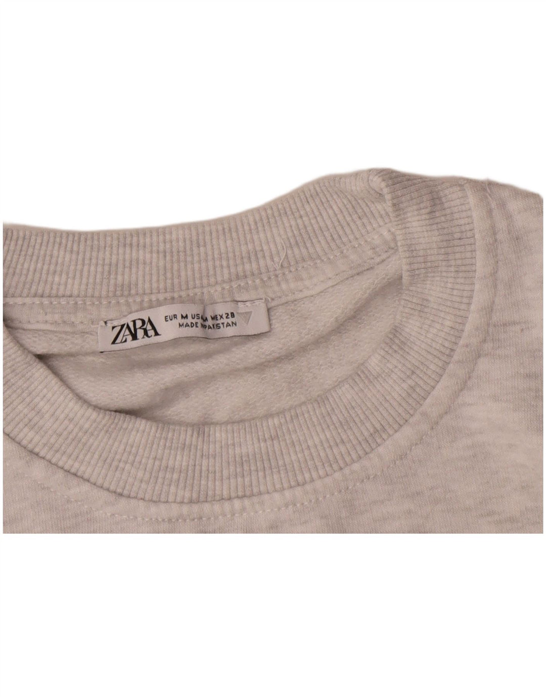 Felpa corta oversize da donna Zara UK 14 Grigio medio