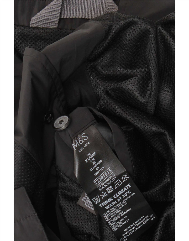 Giacca antipioggia da uomo Marks & Spencer UK 42 XL poliestere nero