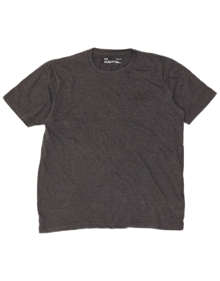 Maglietta Under Armour da uomo Heat Gear Top in cotone grigio medio
