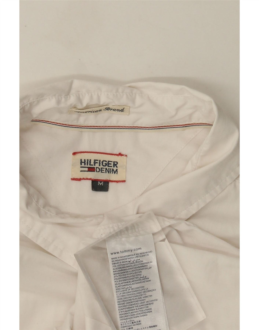 Camicia da donna Tommy Hilfiger UK 12 cotone bianco medio