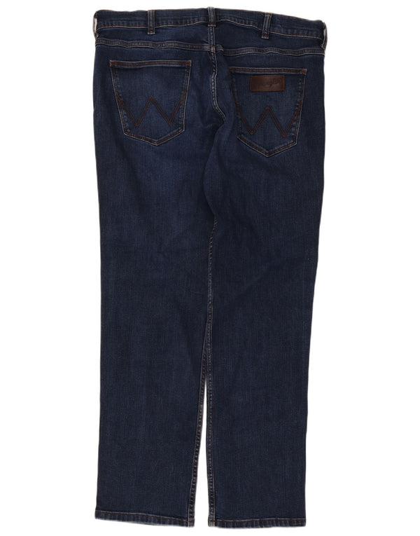 Jeans dritti da uomo Wrangler Greensboro W35 L32 cotone blu navy