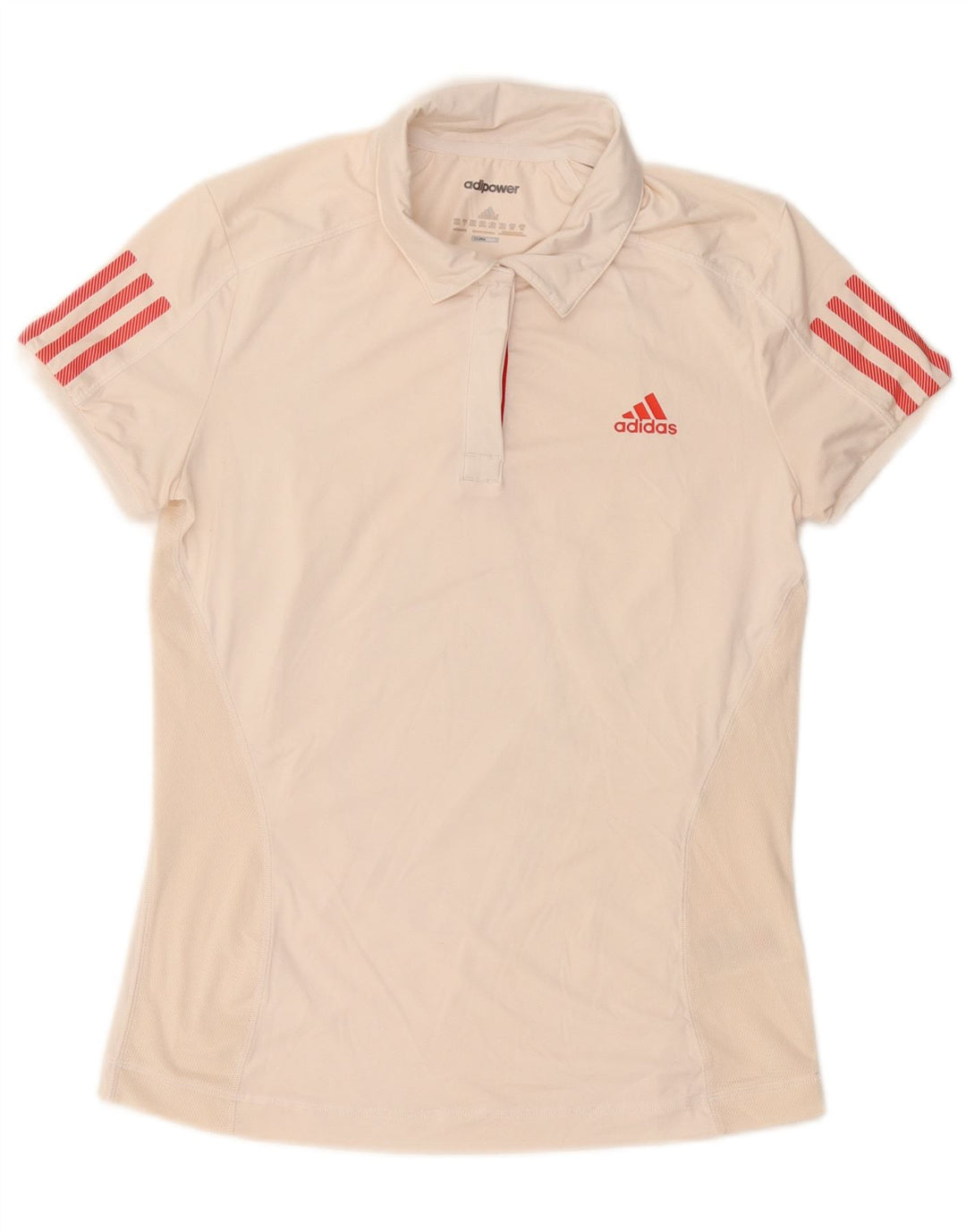 Polo Adidas Climacool da donna UK 12/14 poliestere bianco medio