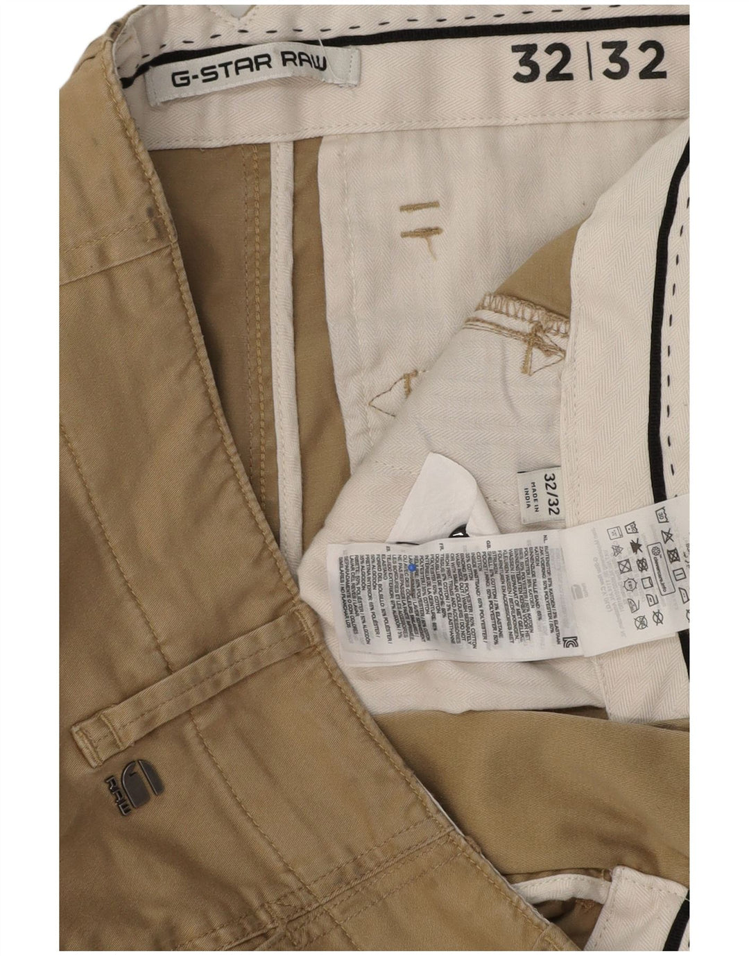 Pantaloni cargo slim da uomo G-Star W32 L32 in cotone beige
